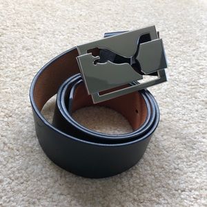 Puma Black Leather Belt